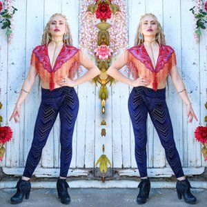 Navy Velvet Legging - Warrior Within Des